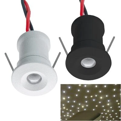 Mini faretto IP65 LED 1W resa 12W incasso punto luce 12V doccia cielo stellato - Immagine 1 di 4