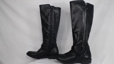 Bota de montar Report 'Harmoni' negra de imitación de cuero con hebilla hasta la rodilla talla 7 M Foto 1 de 4