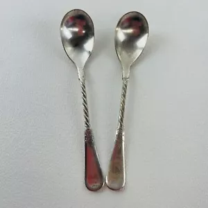 Cucharas Demitasse giratorias placa plata Niagara Falls 1877 BONITAS - Imagen 1 de 2