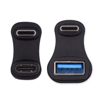 CY 1SET USB 3.0 Male to Female OTG Connector Type C Angled Power Data Adapter - Image 1 of 4