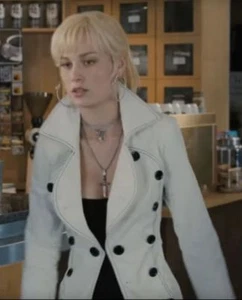 Brie Larson Envy Adams Scott Pilgrim vs the World White overcoat - Picture 1 of 5