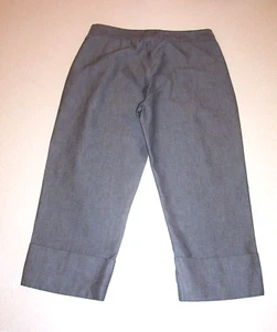 Women's Isda & Co Mid-Rise Black Cuffed Hem Cotton Dress Capris 4 - Picture 1 of 2
