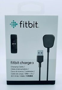 Original Fitbit Charge 3 Charging Cable Black OEM Brand New & Factory Sealed