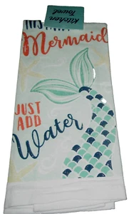 COASTAL kitchen Towel ~ INSTANT MERMAID,JUST ADD WATER ~ 14" x 24" - Picture 1 of 1