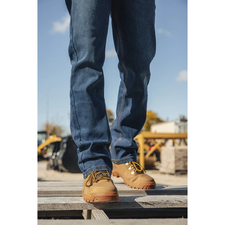 Botas de trabajo Caterpillar para hombre contorno punta de acero botas de trabajo de cuero Foto 1 de 4