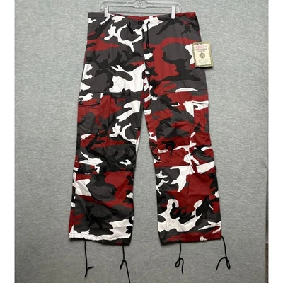New Rothco Womens Medium Paratrooper Fatigue Pants Camo Red Cargo Trousers 36X30 - Image 1 of 4