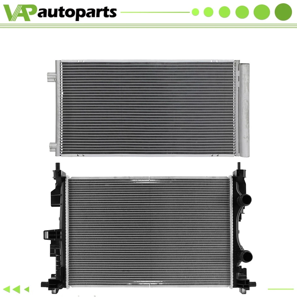 For 2017-2022 Jeep Compass Renegade Aluminium Radiator & AC Condenser Assembly Foto 1 de 4