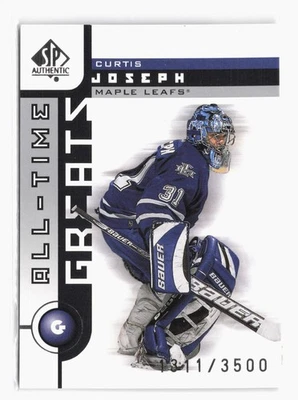 2001-02 SP Authentic #109 Curtis Joseph #/3500 Toronto Maple Leafs SP - Image 1 of 2