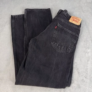 Levi's 550 Jeans Mens 34x32 Black Denim Y2K Tapered Fit  Free Shipping - Picture 1 of 10