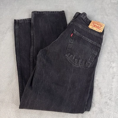 Levi's 550 Jeans Mens 34x32 Black Denim Y2K Tapered Fit  Free Shipping - Image 1 of 4