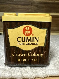 Lata de especias retro vintage Safeway Crown Colony comino - Imagen 1 de 4