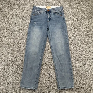 Democracy Ab Technology Jeans Womens 2 Light Wash Distressed Denim Mid Rise - Picture 1 of 6