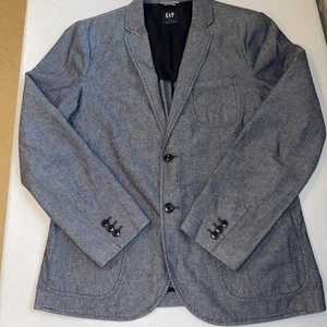 Blazer Gap Azul Cambray Mujer Talla Mediana Preppy Informal Chaqueta Academia - Imagen 1 de 12
