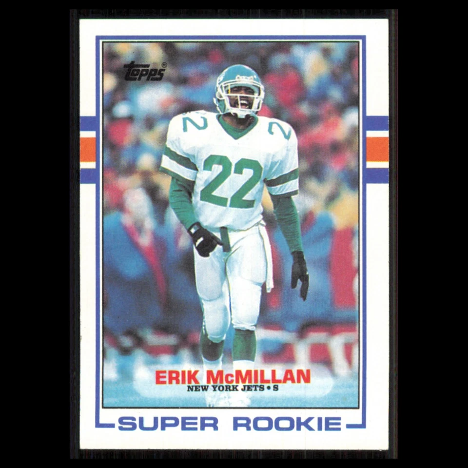 Erik McMillan Rookie #223 1989 Topps New York Jets Football Card NFL NM - Image 1 of 3