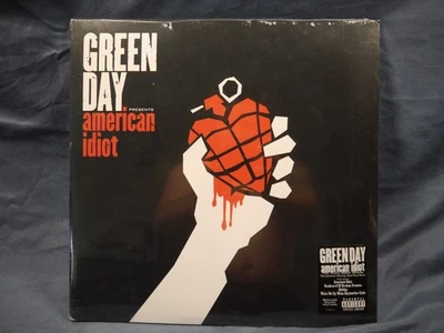 GREEN DAY - AMERICAN IDIOT   2 VINYL LP  EARLY PRESS       W.HYPE STICKER - Image 1 of 3