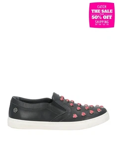RRP€240 PHILIPP PLEIN JUNIOR Leather Sneakers US6.5 EU39 UK6.5 Heart Studs - Picture 1 of 9