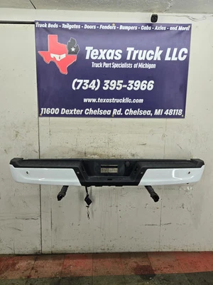 2021-2023 Ford F150 Rear Bumper With Parking Aid Sensors - White - Image 1 of 4