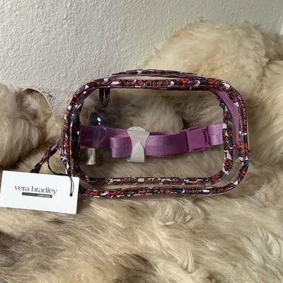 NWT Vera Bradley Clear Mini Belt Bag - Scaevola Fan - Image 1 of 3