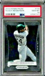 2012 Panini Prizm Rickey Henderson PSA 10