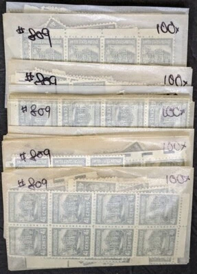 EDW1949SELL : USA 1938 Scott #809. 900 stamps. Almost all Very Fine, Mint NH - Image 1 of 2