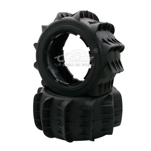 Sand Paddle Wheel Tyre Skin Kit 2PCS For 1/5 RC HPI Rv Baja 5B 5T 5TS KM LT FG - Picture 1 of 6