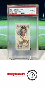 2021 Topps Allen & Ginter Mini-Glossy 1/1 Alex Rodriguez #18 PSA 10 Mariners QZ - Picture 1 of 2