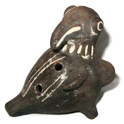 Vintage Mexican Folk Art Pottery Hand Made Animal Bird Whistle Figurine, 4  • 33.29£