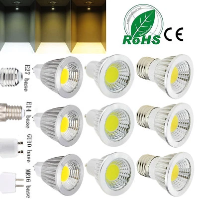 GU10 MR16 E27 E14 Dimmable 12W 9W 6W COB LED Spotlight Bulbs Lamp High Power RH - Image 1 of 4