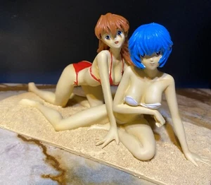 Evangelion Rei Asuka Beachside 1/6 Figurines On Sand Base Neon Genesis Anime - Picture 1 of 14