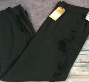 SHINESTAR GOLD RUFFLE PANTS DARK GREEN JUNIOR XL NWT - Picture 1 of 3