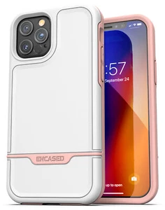 iPhone 12 Pro Max Case Protective Heavy Duty Full Body Rugged Cover - White/Pink - Picture 1 of 6