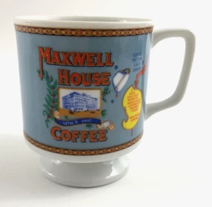 Vintage MAXWELL HOUSE Porcelain Coffee Cup,  Pedestal Footed.  8 fl oz.  3.5" - Picture 1 of 8