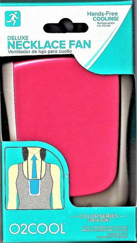 Deluxe Necklace Fan by O2 COOL - Color Pink | eBay