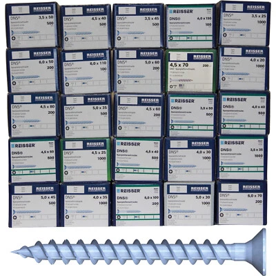 9kg Reisser Spanplattenschrauben DNS Holzschrauben PZ Doppelganggewinde Mix