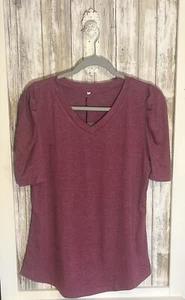 Women’s Burgundy Top By Doublju Sz M - Picture 1 of 4