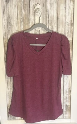 Women’s Burgundy Top By Doublju Sz M - Image 1 of 4