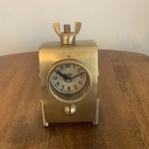 Vintage Pendulux Flügelmutter Steampunk Messing Tischuhr 5,9" hoch - Bild 1 von 9