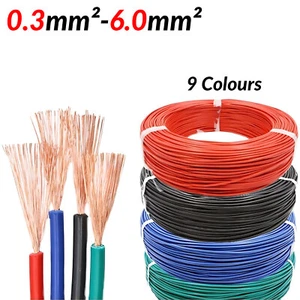 0.3mm²-6mm² 12v 24v Thinwall Single Core Automotive Auto Marine Cable Wire Metre - Picture 1 of 8