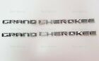 New 2Pcs Kits Chrome Grand Cherokee 3D Letters Emblems Nameplate Jeep Badge