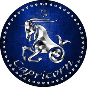 Insegna in metallo Capricorno Novità Rotonda Rotonda Novità 12" Decorazione da parete garage casa - Foto 1 di 1