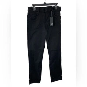 NWT Kut From The Kloth Amy Crop Straight Leg Jeans Black Size 0 Denim - Picture 1 of 7