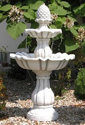  Fontäne (S107023) Wasserspiel Springbrunnen Statue Skulptur Steinguss 141 cm - Bild 1 von 2