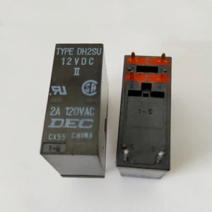 2PCS DEC DH2SU 12VDC Power Relay 6Pin 2A 120VAC - Picture 1 of 1