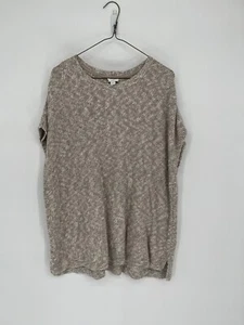 J. JILL Oversized Sleeveless  Sweater Top Women’s Size Large Oatmeal Color - Picture 1 of 3