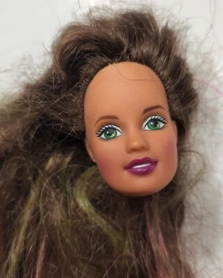 ТОЛЬКО ГОЛОВА БАРБИ ТЕРЕЗА 1990-е ИСПАНОЯЗЫЧНЫЕ РОЗОВЫЕ ЗЕЛЕНЫЕ ВОЛОСЫ ДЛЯ ЗАМЕНЫ ДУБОВАЯ КУКЛА - Изображение 1 из 3