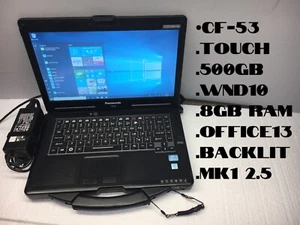 Touchscreen PANASONIC CF-53 i5-2520M@2.50GHz✔️8GB✔️500GB✔️WIN10 - Picture 1 of 3