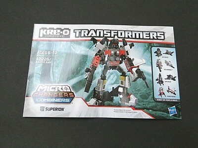 Kre-O Transformers Micro Changers Combiners: Superion Instruction Booklet A2226 - Image 1 of 4