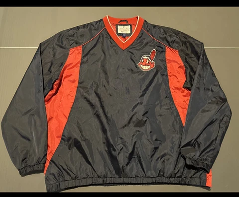 Cleveland Indians Men's XXL Carl Banks Light Weight Jacket Pullover Chief Wahoo Cover