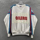 Vintage Houston Oilers Sweatshirt Mens Medium M Cream Starter Nfl Knit Sweater