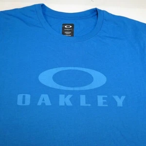 OAKLEY PERFORMANCE FIT ATHLETIC TEE T SHIRT Mens XL Blue  - Picture 1 of 3